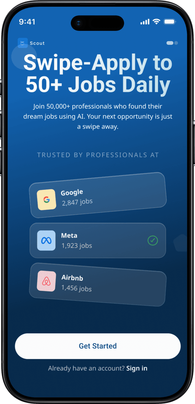 Scout App - Swipe Apply to 50+ Jobs Daily